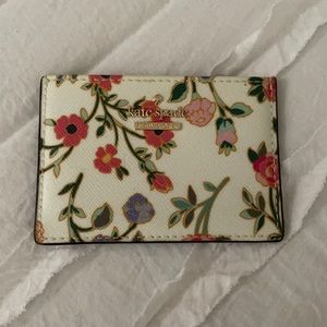 Kate Spade White/Floral Card Holder